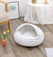 2-in-1 Plush Pet Bed (Round & Warm)