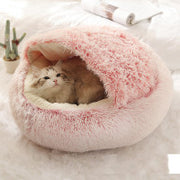 2-in-1 Plush Pet Bed (Round & Warm)