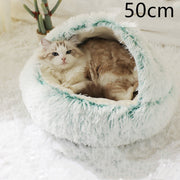 2-in-1 Plush Pet Bed (Round & Warm)