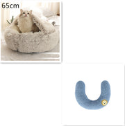 2-in-1 Plush Pet Bed (Round & Warm)