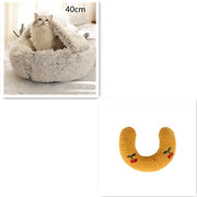 2-in-1 Plush Pet Bed (Round & Warm)