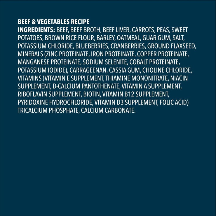 Amazon Brand- Wag Wholesome Grains Adult Pate Canned Dog Food, Beef & Vegetables Recipe, 13 oz (Pack of 12)