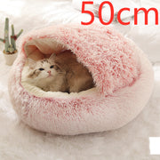 2-in-1 Plush Pet Bed (Round & Warm)