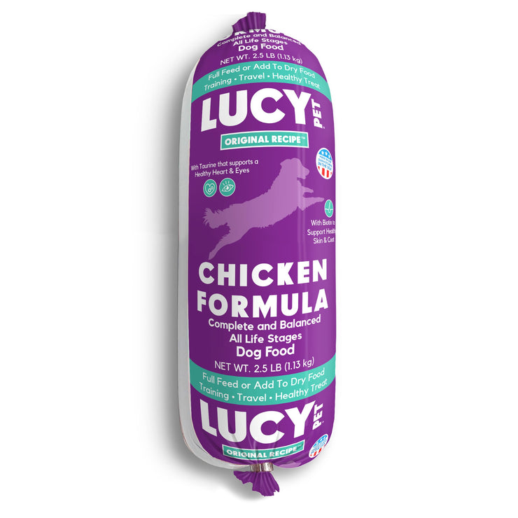Lucy Pet Products Beef Formula Dog Food Roll 4 lb, (100600047)