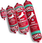 Lucy Pet Products Beef Formula Dog Food Roll 4 lb, (100600047)