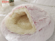 2-in-1 Plush Pet Bed (Round & Warm)