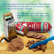 Lucy Pet Products Beef Formula Dog Food Roll 4 lb, (100600047)