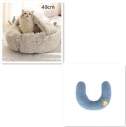 2-in-1 Plush Pet Bed (Round & Warm)
