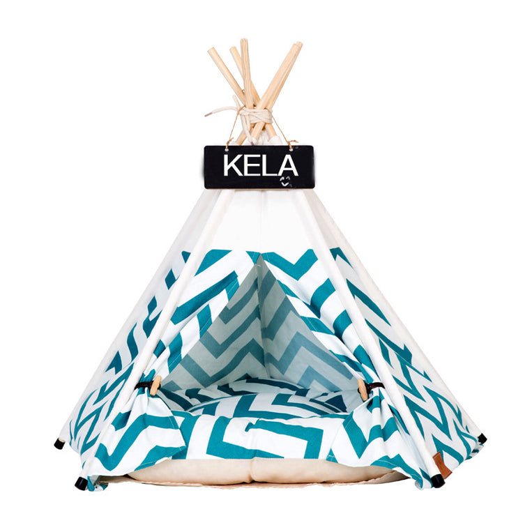 Striped Winter Dog Bed Tent