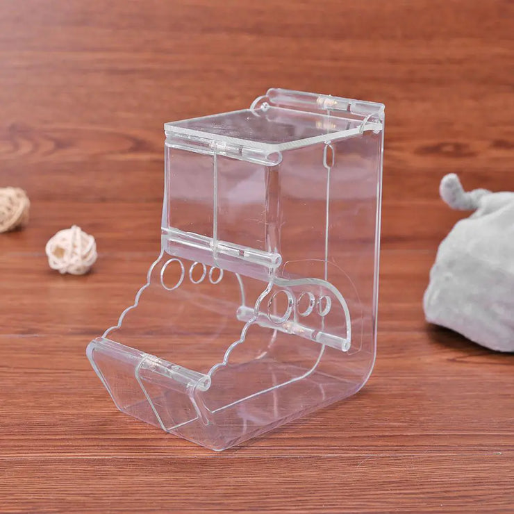 Automatic Clear Plastic Pet Food Dispenser for Hamsters