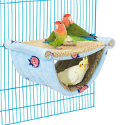 Bird Tent Bed for Cage Hanging Hammock Snuggle Hut Parrot Tent Toy Bird Nest Perch for Parakeet Budgies Cockatiels Cockatoo Finch Conures