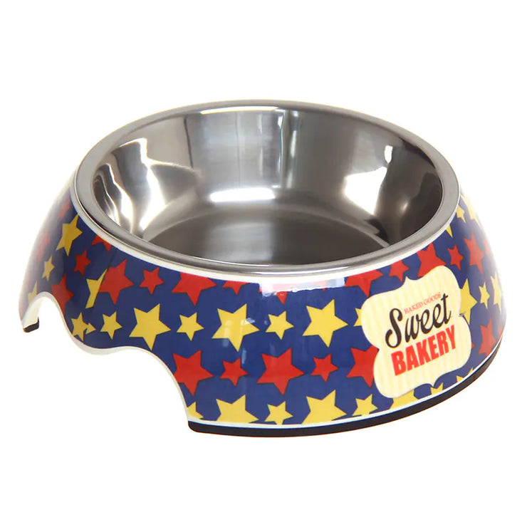 Non-Slip Stainless Steel Pet Bowl - Dual Design | Fluffy Fussion