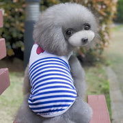 Striped Print Costume for Small Teddy Poodle Pomeranian