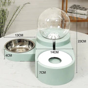 Automatic Pet Dog Cat Feeder with Fountain 1.8L Bowl
