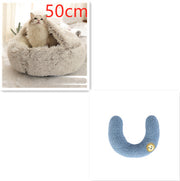 2-in-1 Plush Pet Bed (Round & Warm)
