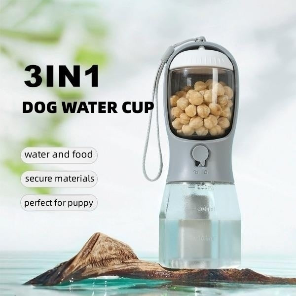 3-in-1 Dog Water Cup & Waste Bag Dispenser