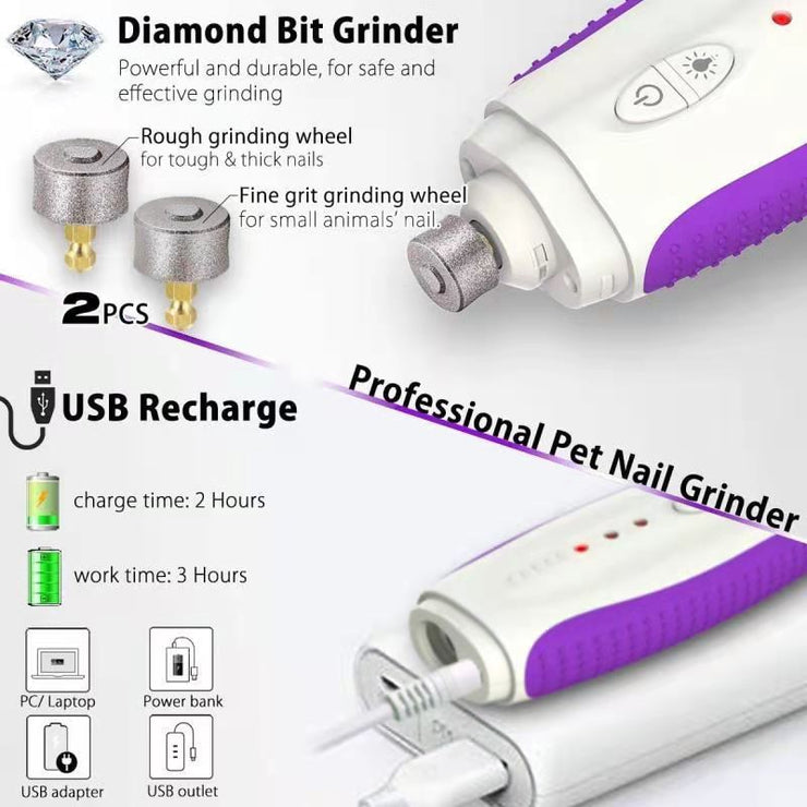 Electric Pet Nail Grinder - Quiet & Safe Trimmer | Fluffy Fussion