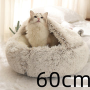 2-in-1 Plush Pet Bed (Round & Warm)