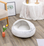 2-in-1 Plush Pet Bed (Round & Warm)