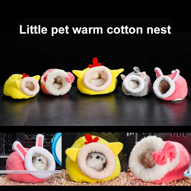Hamster Pet Bed and Warm Cotton House for Small Animals