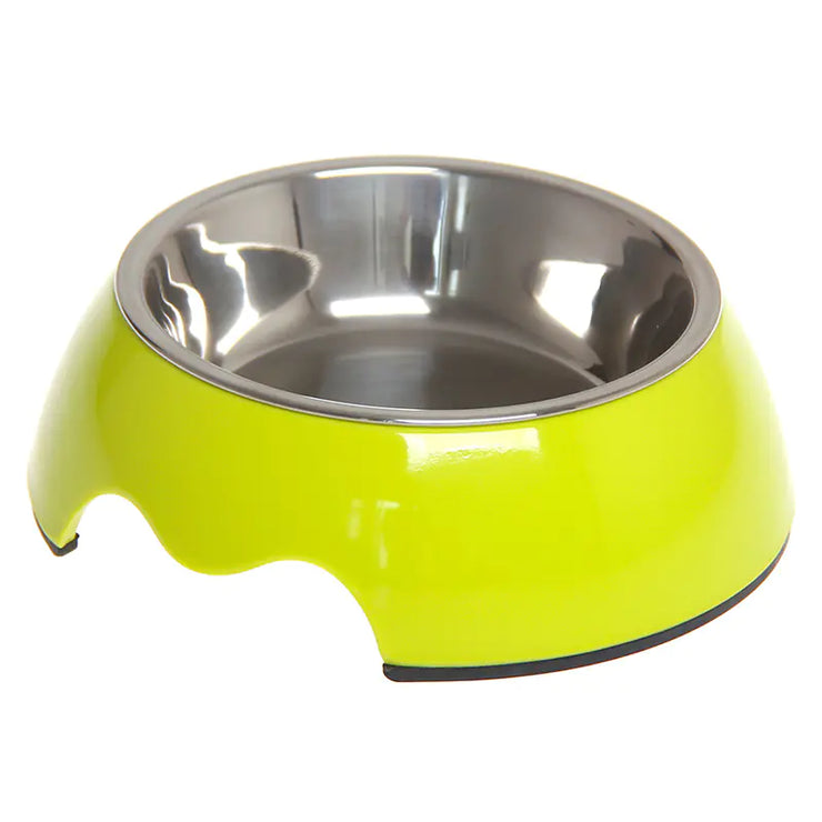 Non-Slip Stainless Steel Pet Bowl - Dual Design | Fluffy Fussion